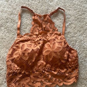 Racer back lace hurt orange bralette sz small
